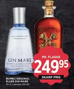 MENY Bumbu Original eller Gin Mare tilbud