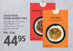 MENY ASIATISKE MIDDAGSRETTER tilbud