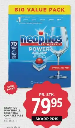 MENY Neophos Powerball Essential opvasketabs tilbud