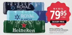 MENY Royal Export / Royal Blanche / Heineken (18 x 33 cl) tilbud