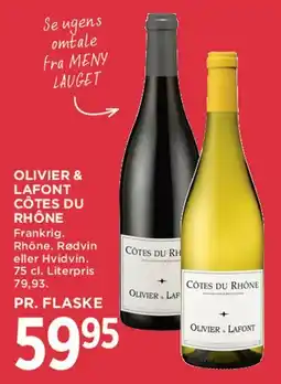 MENY Olivier & Lafont Côtes du Rhône tilbud