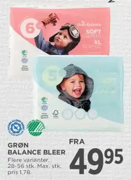 MENY Grøn Balance bleer tilbud