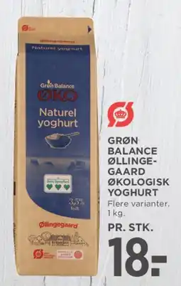 MENY Grøn Balance Øko Naturel yoghurt tilbud