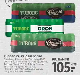 MENY TUBORG ELLER CARLSBERG (ramme) tilbud