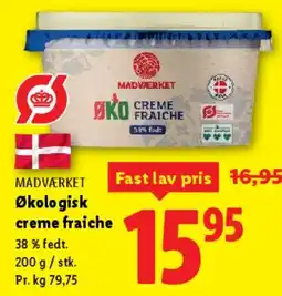Lidl Økologisk creme fraiche (38%) tilbud
