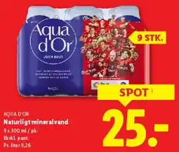 Lidl Naturligt mineralvand (9 x 300 ml) tilbud