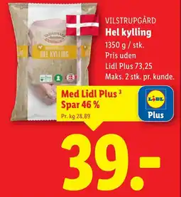 Lidl VILSTRUPGÅRD Hel kylling tilbud