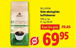 Lidl BELLAROM Hele økologiske kaffebønner tilbud