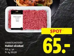 Lidl HIMMERLANDSKØD Hakket oksekød tilbud