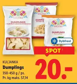 Lidl KULJANKA Dumplings tilbud