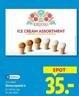 Lidl KULJANKA Østeuropæisk is tilbud