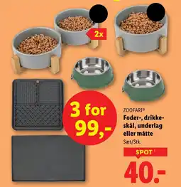 Lidl ZOOFARI® Foder-, drikke- skål, underlag eller måtte tilbud