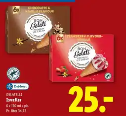 Lidl GELATELLI Isvafler tilbud