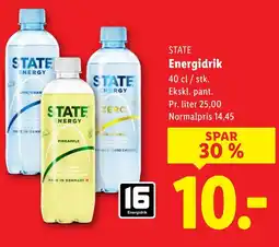 Lidl STATE Energidrik tilbud