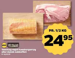 Netto Velsmag røget hamburgerryg eller dansk nakkefilet tilbud
