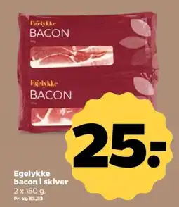 Netto Egelykke bacon i skiver tilbud