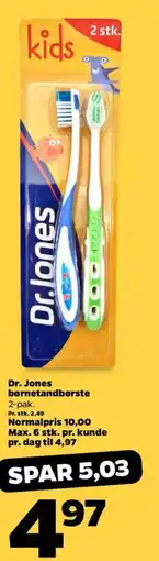 Netto Dr. Jones børnetandbørste tilbud