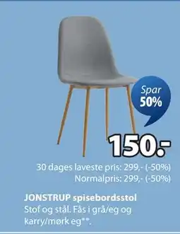 JYSK JONSTRUP spisebordsstol tilbud