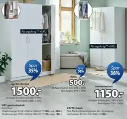 JYSK VIBY garderobeskab tilbud