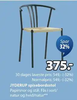 JYSK JYDERUP spisebordsstol tilbud