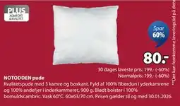 JYSK NOTODDEN pude tilbud
