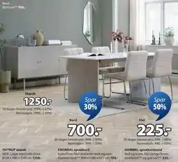 JYSK KRONDAL spisebord tilbud
