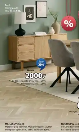 JYSK MEJLSKOV skænk tilbud