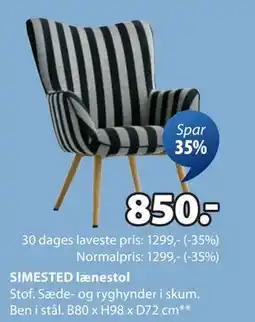 JYSK SIMESTED lænestol tilbud