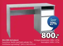 JYSK BILLUND skrivebord tilbud