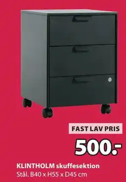 JYSK KLINTHOLM skuffesektion tilbud