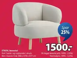 JYSK STADIL lænestol tilbud