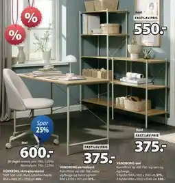 JYSK KOKKEDAL skrivebordsstol tilbud