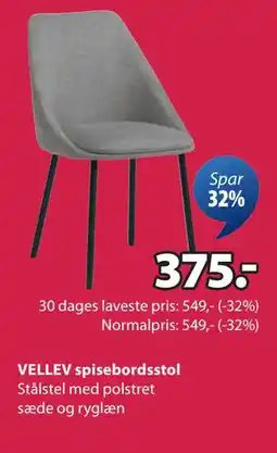 JYSK VELLEV spisebordsstol tilbud