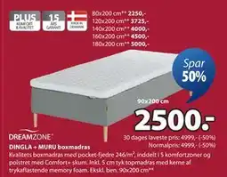 JYSK DINGLA + MURU boxmadras tilbud