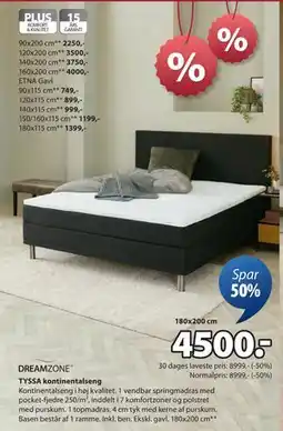 JYSK TYSSA kontinentalseng tilbud