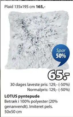 JYSK LOTUS pyntepude tilbud