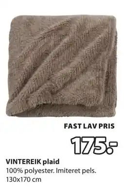 JYSK VINTEREIK plaid tilbud