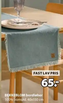 JYSK BEKKEBLOM bordløber tilbud