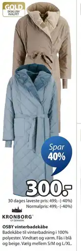 JYSK OSBY vinterbadekåbe tilbud
