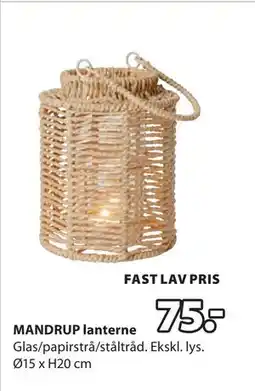 JYSK MANDRUP lanterne tilbud