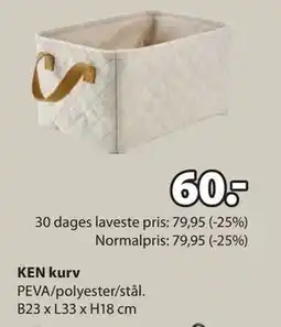 JYSK KEN kurv tilbud