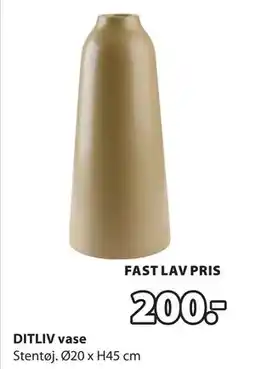 JYSK DITLIV vase tilbud