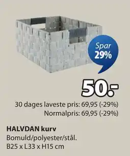 JYSK HALVDAN kurv tilbud