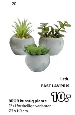 JYSK BROR kunstig plante tilbud
