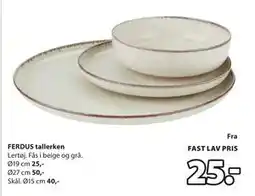 JYSK FERDUS tallerken tilbud