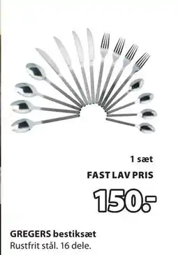 JYSK GREGERS bestiksæt tilbud