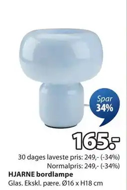 JYSK HJARNE bordlampe tilbud