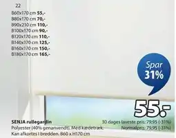 JYSK SENJA rullegardin tilbud