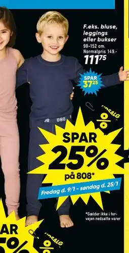 Bilka bluse, leggings eller bukser tilbud