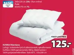 JYSK KUNNA fiberdyne tilbud